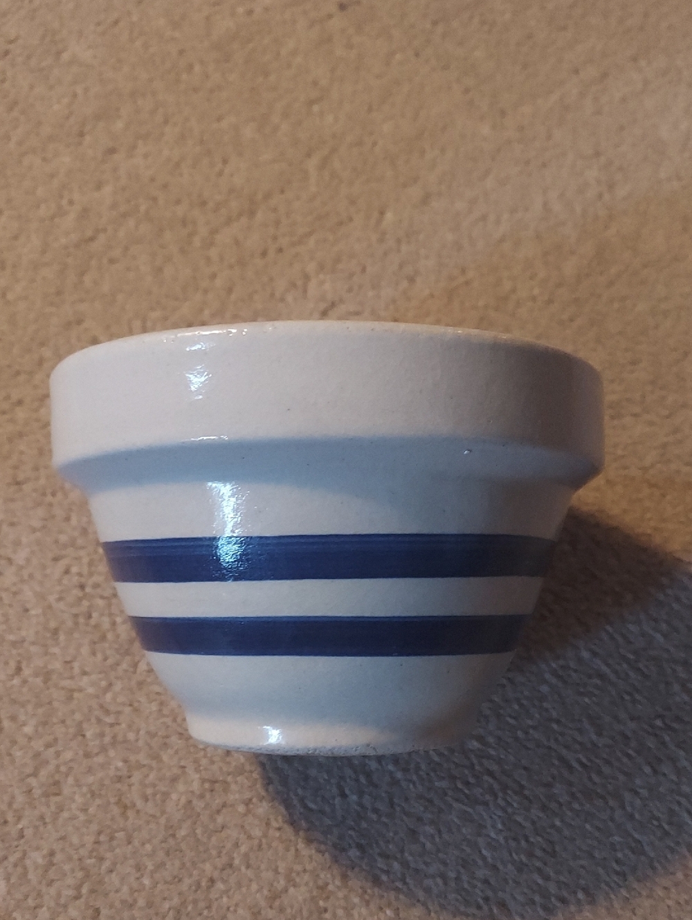 Vintage Robinson Ransbottom Pottery Co. Roseville , Ohio  Small Mixing Bowl